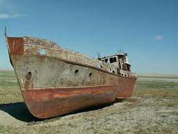 Mer d'Aral : le plus gros désastre écologique. : La mer d'Aral mérite la palme de la plus grande catastrophe écologique causée par l'activité humaine à l'échelle régionale. Située à cheval sur les anciennes républiques soviétiques du Kazakhstan et de l'Ouzbékistan, elle était, en 1960, la quatrième plus grande surface d'eau douce au monde. Depuis, sa superficie a diminué de plus de 50%, son volume de 75%, son niveau a baissé de plus de 15 mètres et sa salinité a augmenté trois fois plus. En 1990, elle s'est divisée en deux parties.