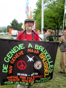 Marche Internationale pour la Paix, pour un avenir sans nucléaire, de Genève à Bruxelles, du 26 avril au 9 Juillet 2009 : 