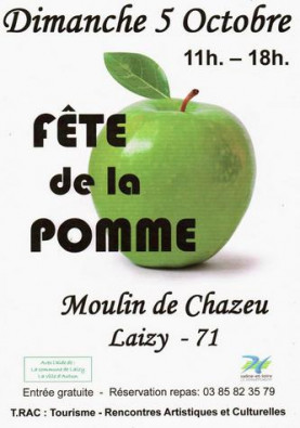 Fête des Pommes, au Moulin de Chazeu (71) le 5 octobre : 
