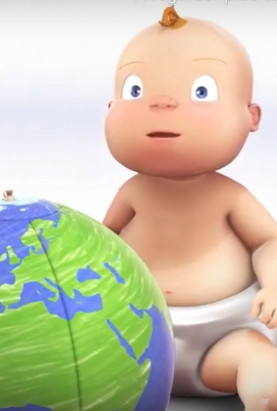 Un bébé humain et un bébé singe sur une planète : 